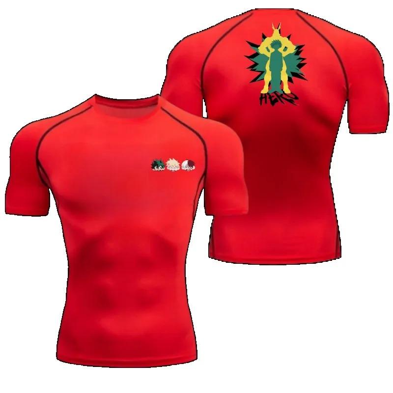 Fitness Sportswear Teenagers Tshirt All Mightmen Graphic Tops Tight Training Clothes Boys Compression Running Basketball Clothes