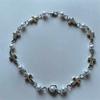 Women's Fashion Necklace with Pearls Bead Stylish Beaded Necklace Jewelry Delicate Crosses Heart Neckchain Ornament