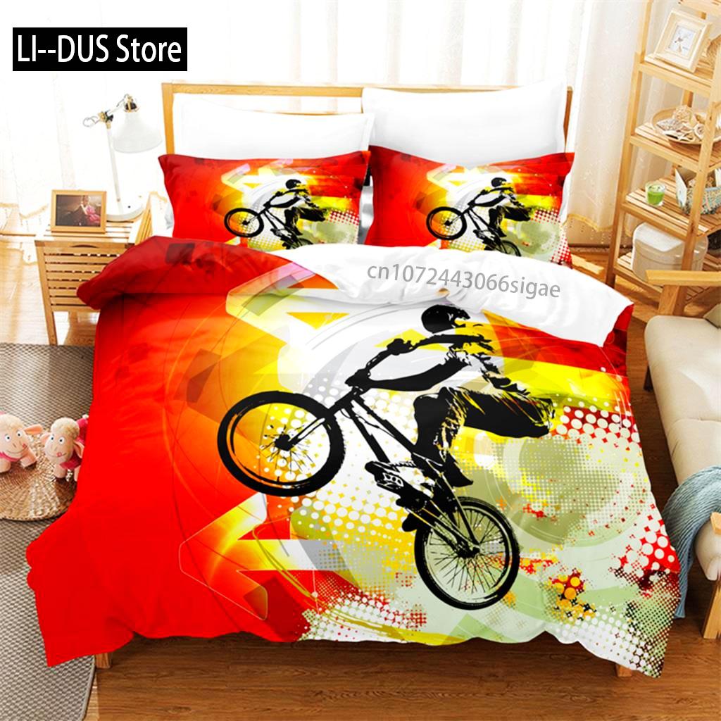

Comforter Motorcycle Poster Bedding Set 3D Bedding Digital Printing Queen Size Bedding Set Fashion Design Comforter (quilt)-EU Single(135*200cm)3pcs