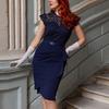 New Women's Bridesmaid Dress One-Piece Mini Dress Lace Bodycon Gown