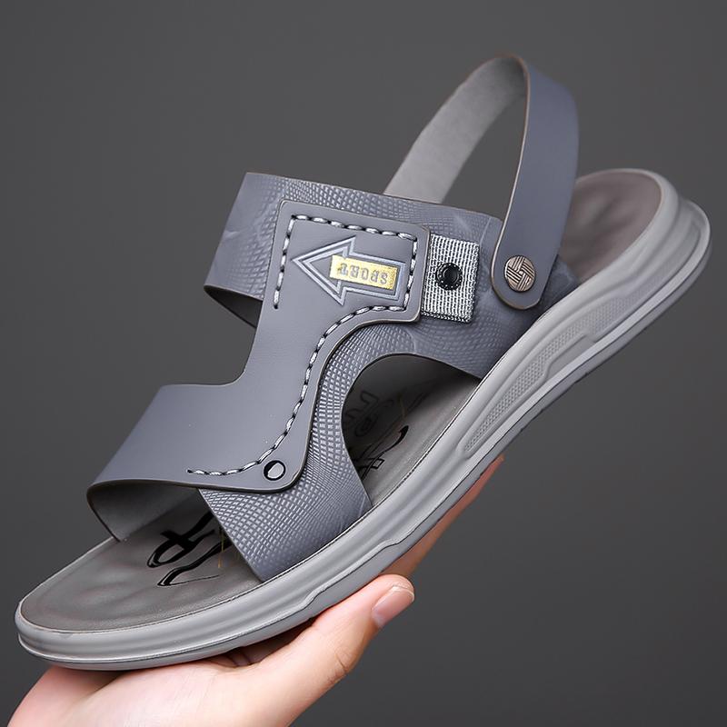 Summer Casual Comfortable Men Fashion Casual Wear-resistant Sandals Summer Beach Shoes Thick Bottom Slip-on Slippers Adults