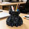 3D Printed Dress Shape Pen Holder, Cute Desk Organizer for Makeup Brushes Stationery, Creative Home Office Decor
