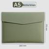 A4 Textured Leather File Bag, Custom Logo, Waterproof, Large Capacity Document Holder