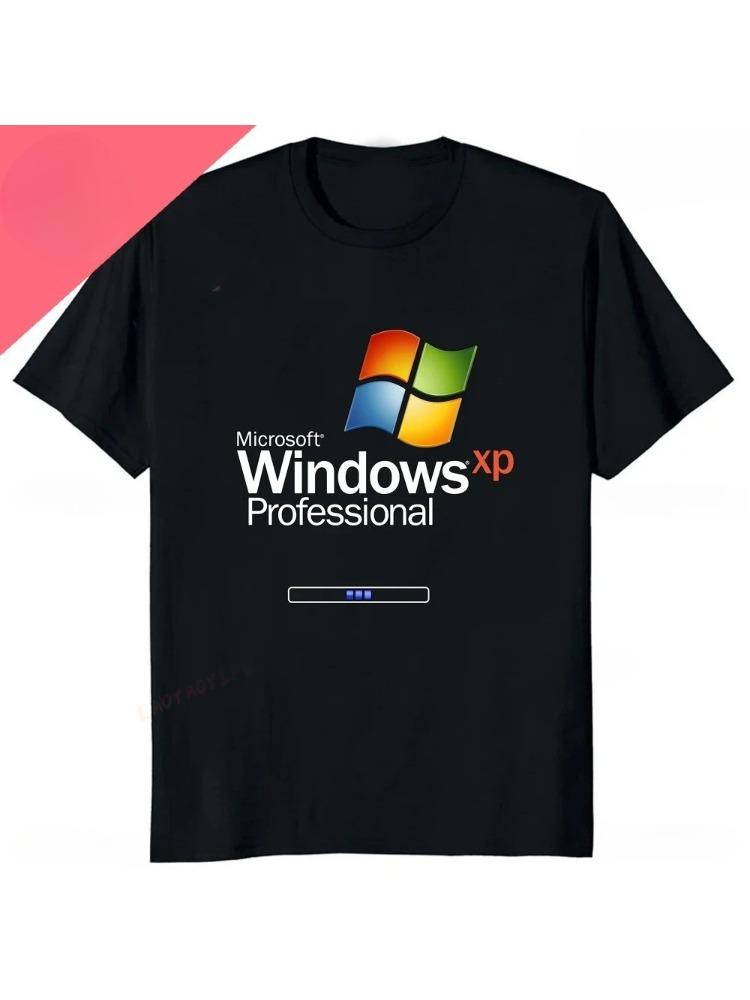 Футболка с принтом LOGO Windows XP Professional Повседневная Мода Свободный Комфорт Дышащая Футболка Хипстер Летний Стиль Мужская Футболка S