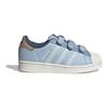 Adidas Originals Superstar Fabric Lightweight Comfortable Durable Shock Absorption Low-Top Kids Skate Shoes Kids Sneakers Blue IH3291