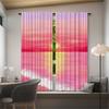 Beach Under Pink Sunset Printed Curtains Christmas Decorations Daily Home Room Curtain Polyester