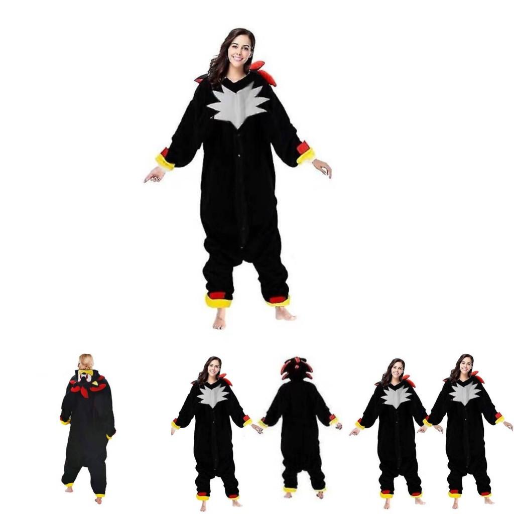 Sonic The Hedgehog Cartoon Fleece Adult Onesie With Warm Thick Fabric For Home Comfort