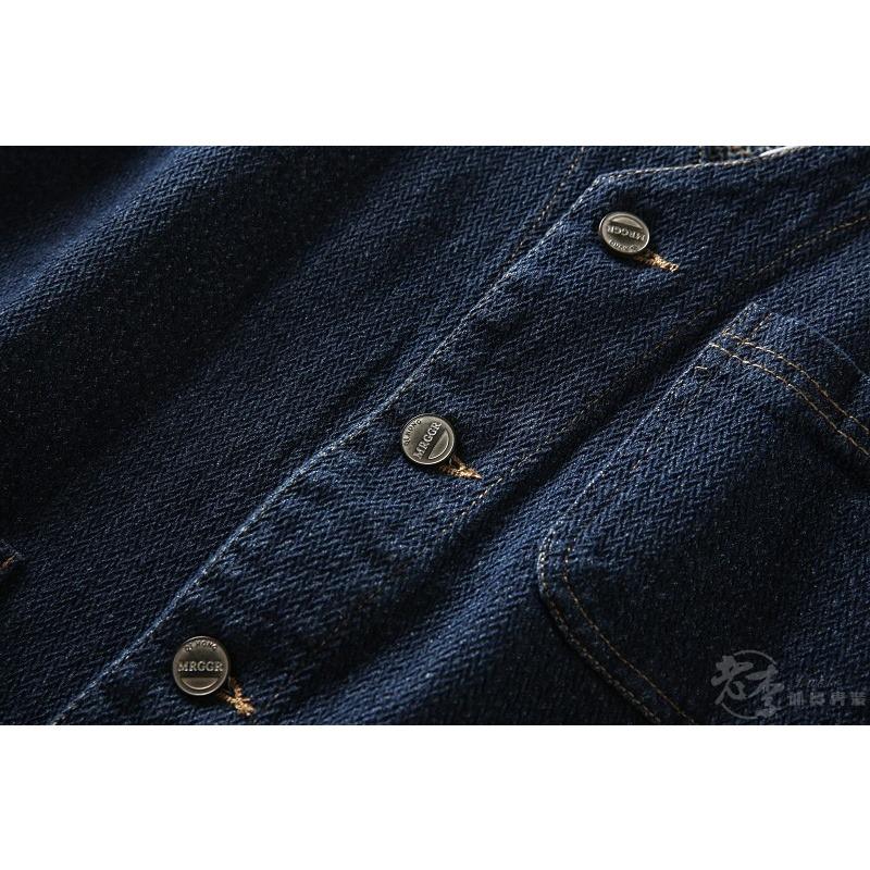 Gilet di Jeans Casual da Uomo con Scollo a V Ampio, Tasche Multiple, Aperto Davanti, Capo da Lavoro