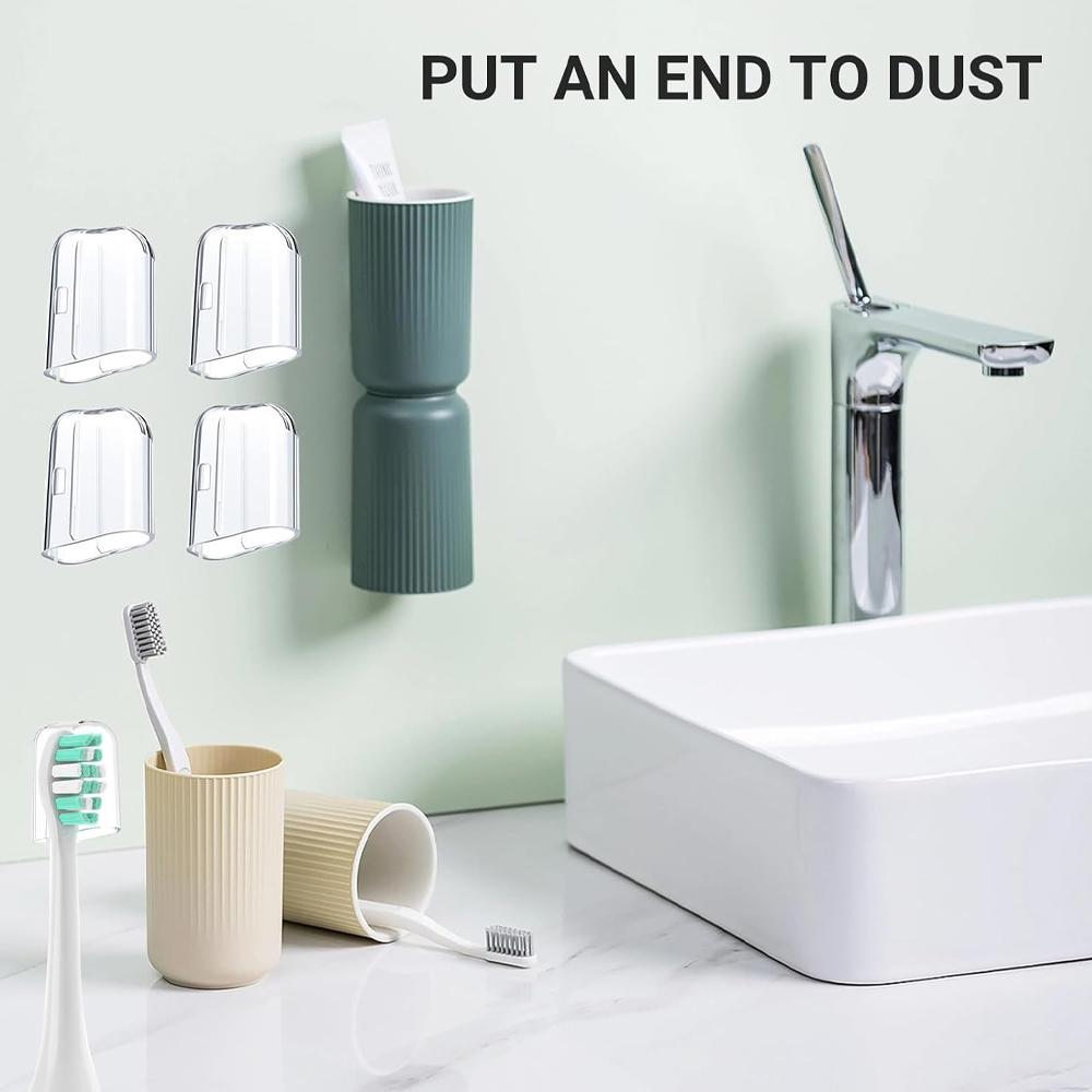 6 Pcs Compatible with Philips Electric Toothbrush Heads Dustproof Covers, Sonicare Brush Head Protective Cap for Storage Travel