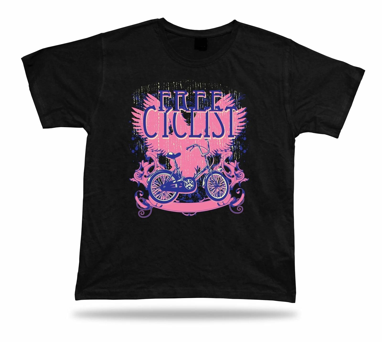 Tshirt Tee Shirt Birthday Gift Idea Free Cyclist Bike Retro Classic Ride Sport L