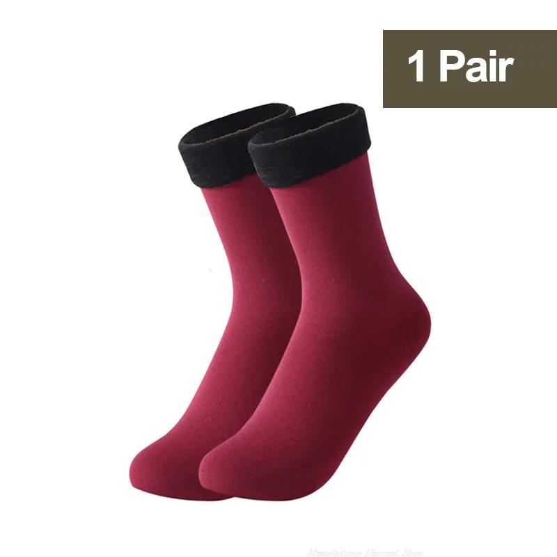 1/5 Paires Hiver Chaud Épaissir Polaire Chaussettes Courtes Femmes Thermiques Laine Cachemire Chaussettes Neige Velours Bottes Maison Sol Calcetines Mujer