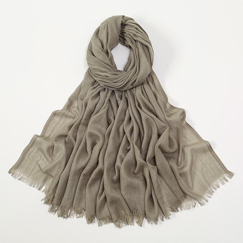 Large Size Cotton Feeling Scarf Women Plain Foulard Femme Luxury Hijab Long Bandana Evening Party Dress Shawls and Wraps
