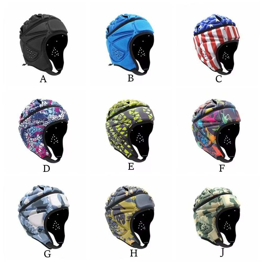 Adjustable Kids Outdoor Sports EVA Football Helmet Goalkeeper Shockproof Soft Rugby Helmets for Football & Rugby