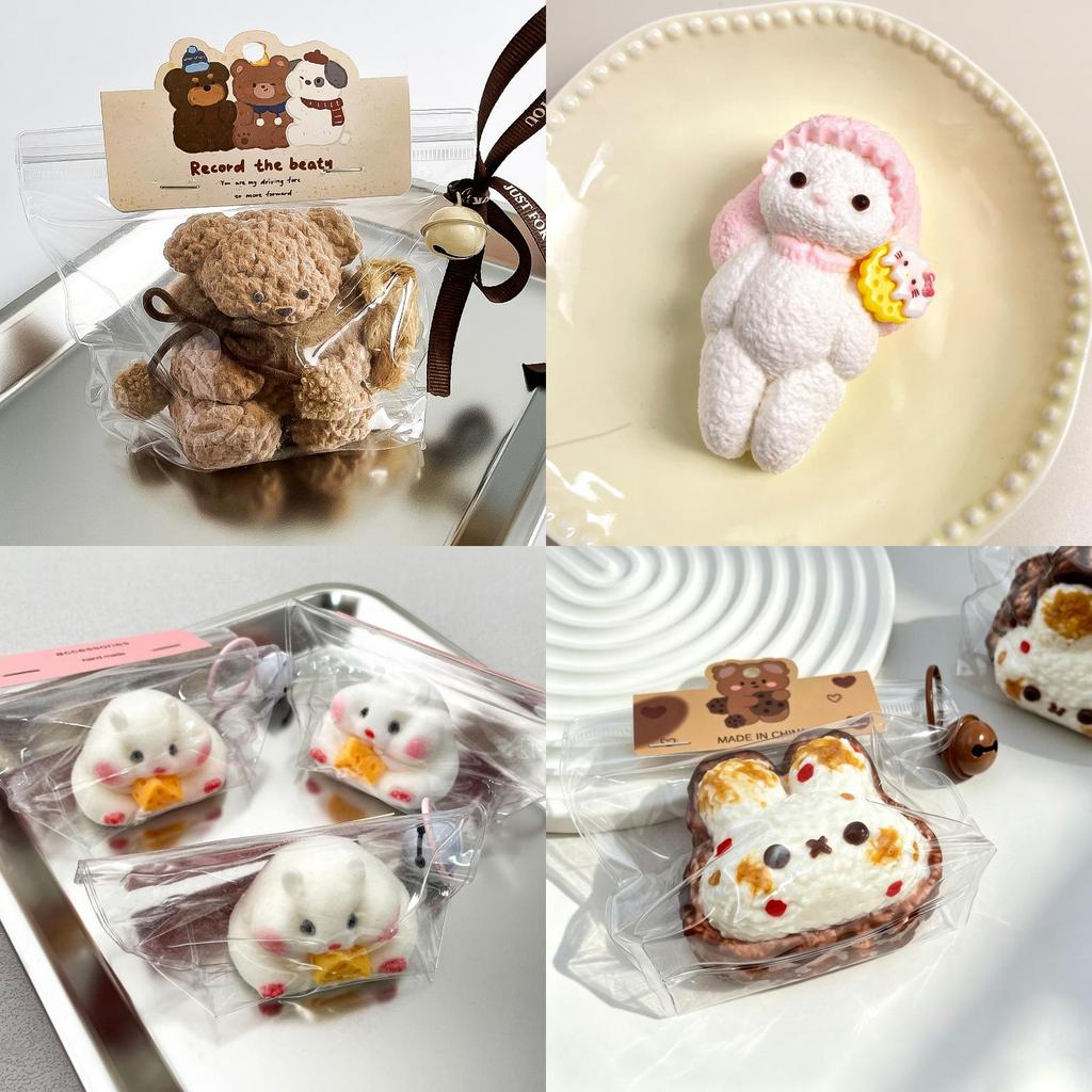 Criceto Bianco Giocattolo Antistress in Silicone con Design a Cartone Animato per Bambini e Adulti