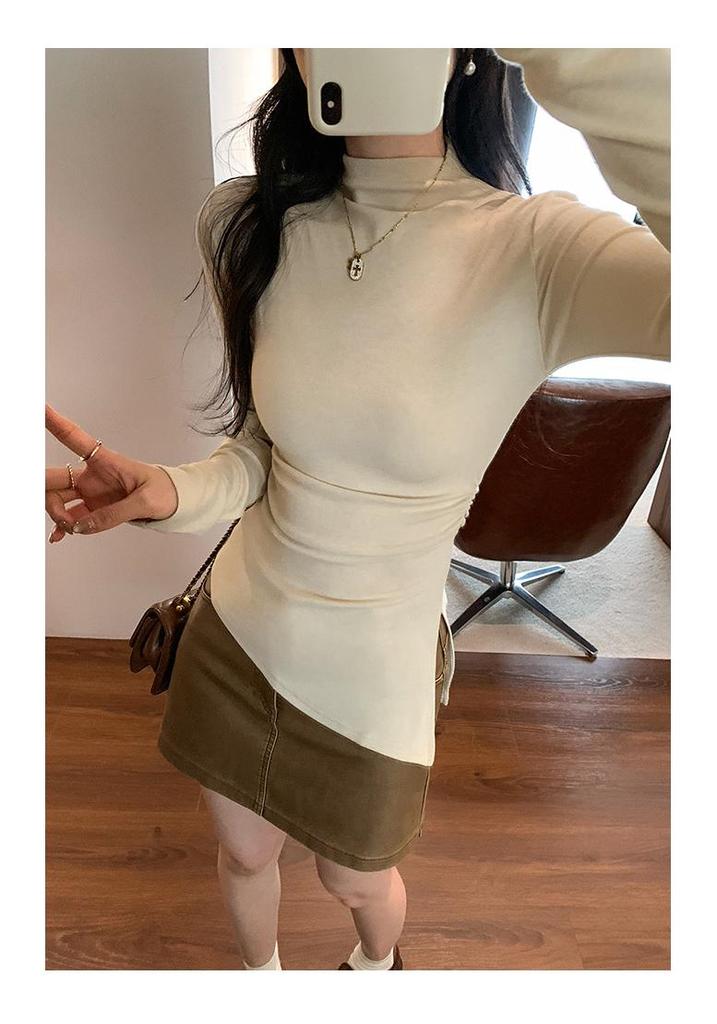 Real Shot Women's Slim Fit High-Collar Long Sleeve T-Shirt - Autumn/Winter 2026 Collection