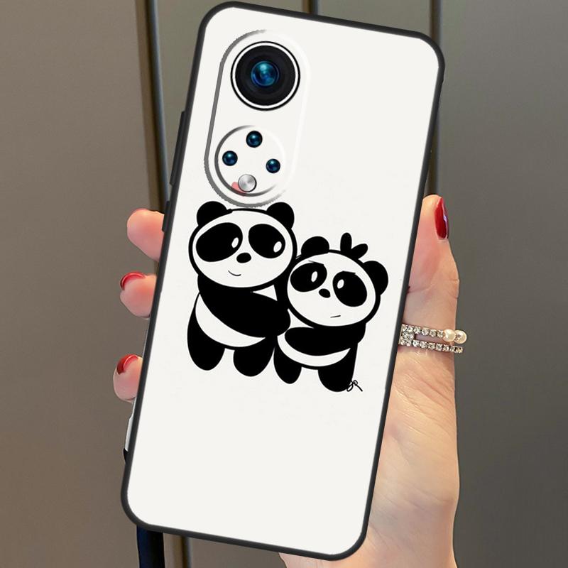 Cute Cartoon Panda Case For Honor X8b X9b 90 70 50 Magic 5 Pro Magic 6 Lite X6 X7 X8 X9 X6a X7a X8a X9a Cover