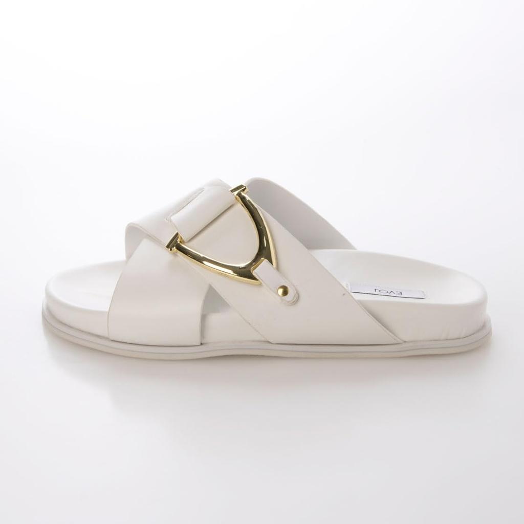 EVOL Women's Cross-Strap Flat Sandals, Sizes S-LL, Lightweight, IY5718 WH, Large
