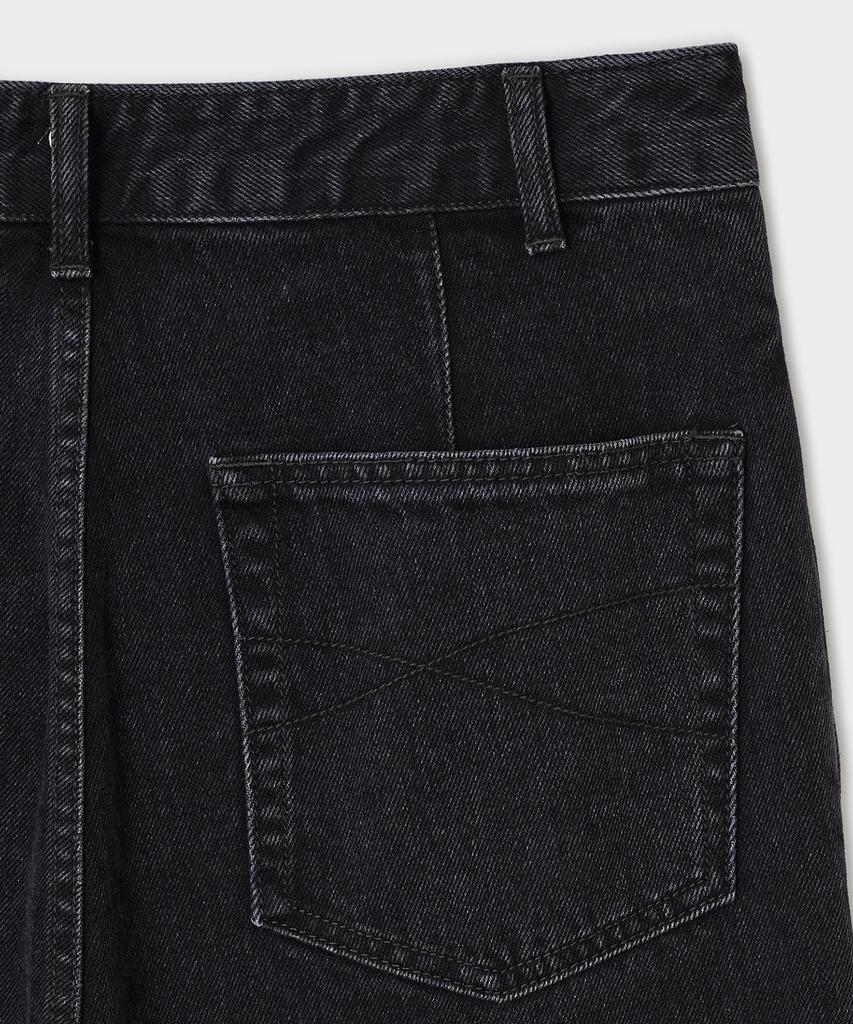 Bellie True Curved Denim Pants Type-2 - Washed Black