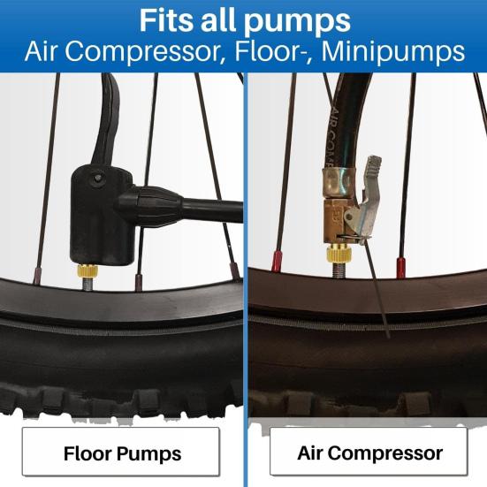 1 Set Presta Valve Adapter & Bike Tire Caps Convert Presta To Bike Pump Adapter & Air Compressor Dust-proof