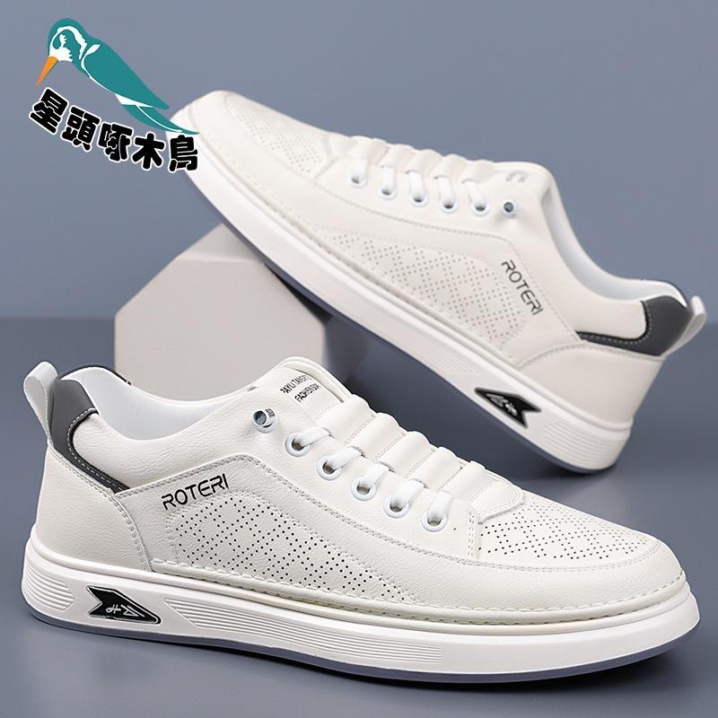 

2025 autumn and winter new soft leather foot cover men s shoes soft sole trend versatile daily shoes 44