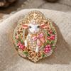 Pearl Sheep Brooch Enamel Badge Cute New Year Lapel Pin  Unisex