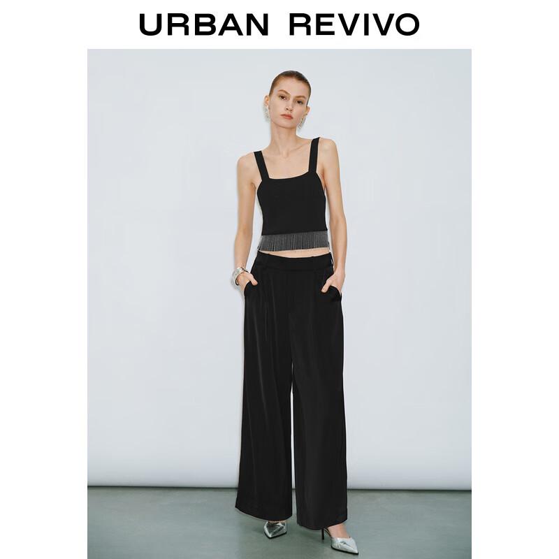 UR Women's Trendy Tassel Sleeveless Crop Knit Top