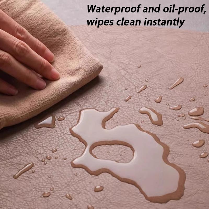 Double-Sided Leather Placemat Teacup Coasters Waterproof And Oil-Proof Table Mats Western Restaurant Heat-Insulating Mats