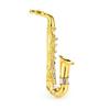Two Tone Saxophone Brooch Neutral Wind Metal Rhinestones Musical Instrument Music Casual Brooch