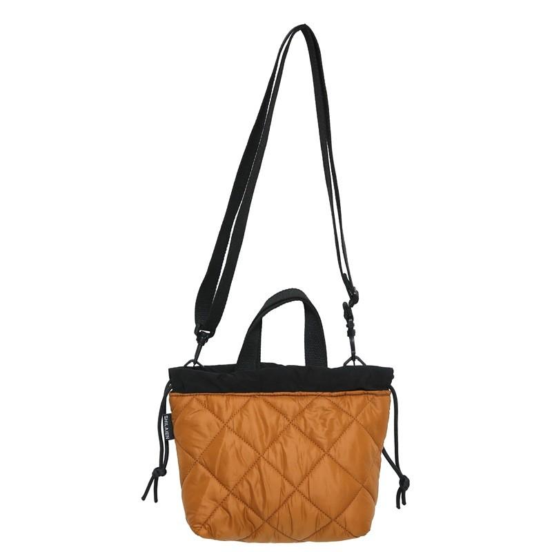 Borsa Secchio in Nylon con Chiusura a Zip per Uso Quotidiano Informale