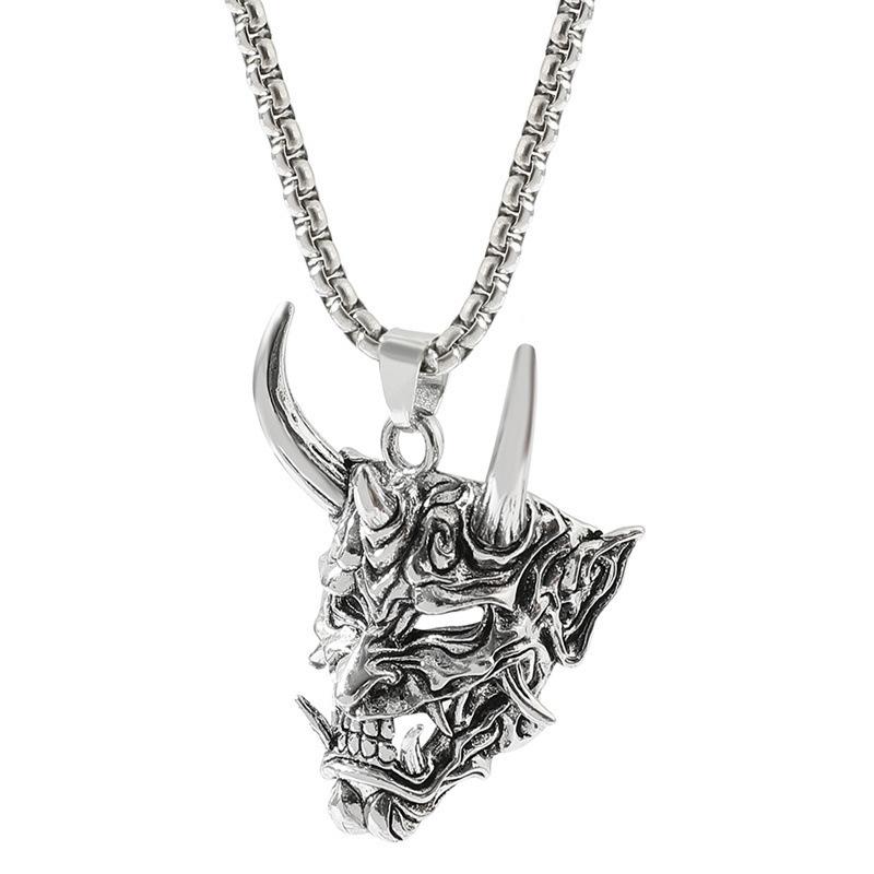 Prajna ghost retro Halloween mask jewelry necklace pendant