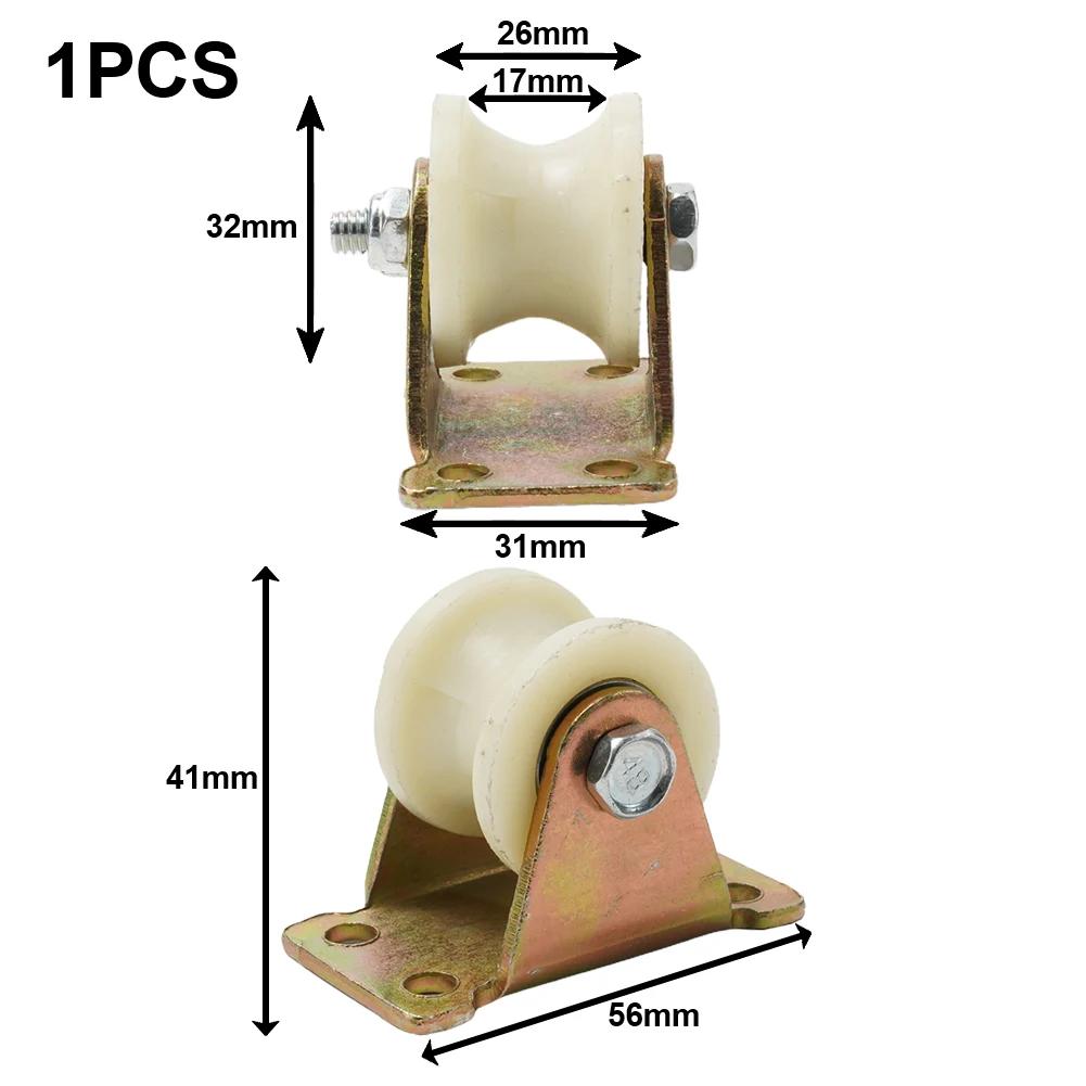 1 Pc Nylon Grooved Roller Track Pulley V/U V Nylon with Stand 30mm 45# Door Grooved Heavy Duty Rollers Sliding Heel