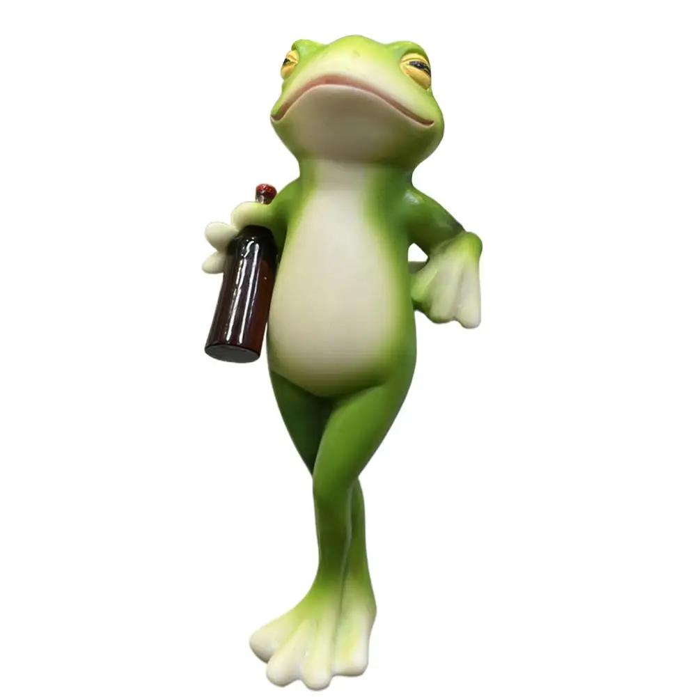 

Frog Ornament Resin Decorative Cartoon Animal Hand-Painted Sitting Lying Down Standing Frog Figurines for Outdoor Balcony G W0Q2