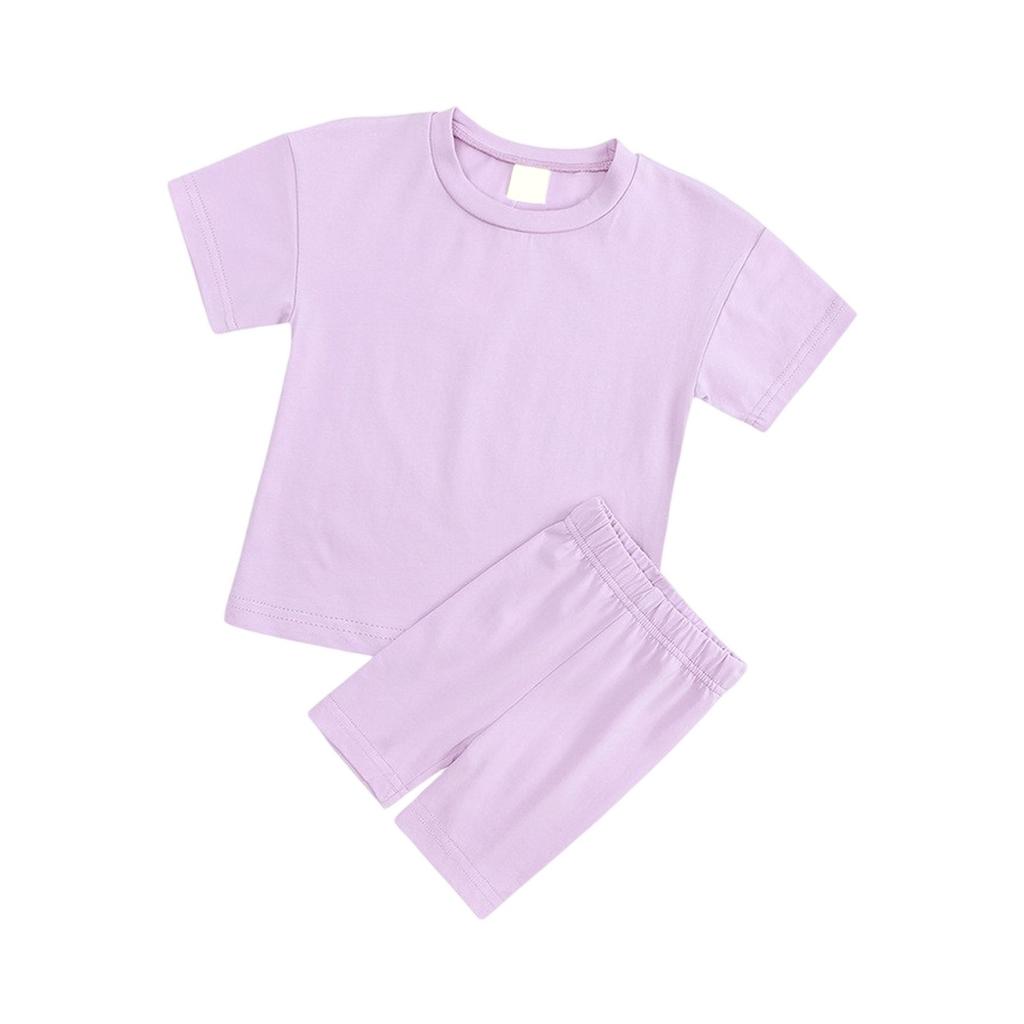 Kid Patriotic Outfit - Short Sleeve & Shorts 2-Piece Set For Girl