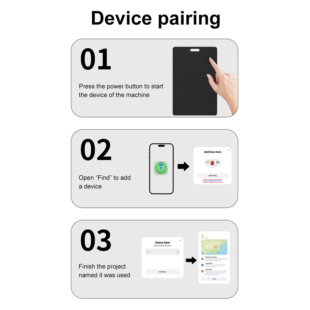 Location Tracking Smart Tag Wireless Charging Ultra-thin Card Works for Find My Wallet Tracker Card for Luggage Purse and More