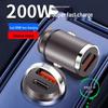 Pull-Ring Dual USB Fast Car Charger with Hidden 200W Flash Charge & Multi-Function Cigarette Lighter