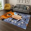 3D Grizzly und die Lemminge Cartoon Teppich für Schlafzimmer Wohnzimmer Sofa Heimdekoration, Kinder Spielbereich Teppich Rutschfeste Matte Geschenk