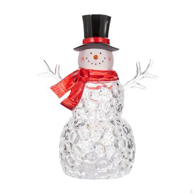 Christmas Snowman Centerpiece with Light for Tabletop Display and Collectibles