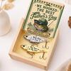 2 Pcs Fishing Lures with Wooden Box Set, We Hooked The Best Dad Personalized Engraved Fishing Lures, Father's Day Gift for Dad, Husband