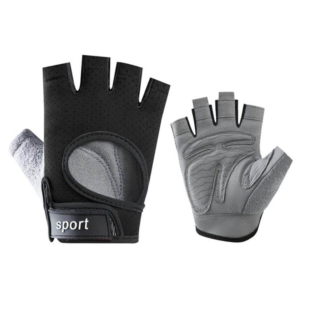 Fitness sports gloves men and women outdoor riding half finger non-slip hand guards yoga breathable shock-proof bicycle gloves