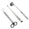 3PCS Wick Trimmer Home Care Modern Candle Tool Set Tray Rustproof Lovers Gift Snuffer Stainless Steel Portable Accessories
