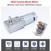 DC Electronic 4632-395 Worm Gear Motor Low Speed 7-201RPM Worm Reduction Gearbox Engine 12V 24V Self-locking Geared Motor