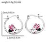 Cute Stitch Cartoon Pendant Necklace Jewelry Personality Sweater Chain with Filled Rhinestones for Women Gift