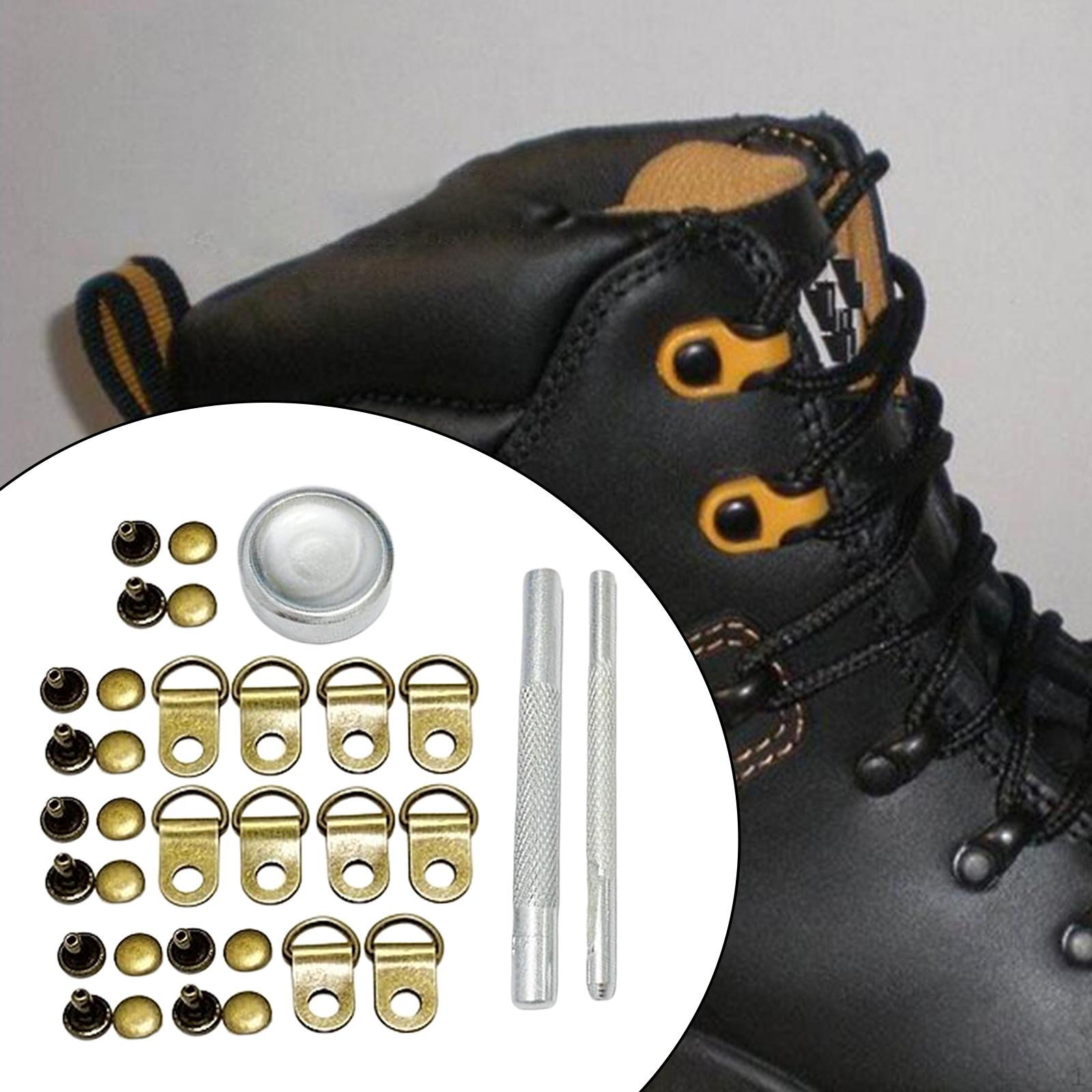 

Boot Lace Hooks Eyelet Repair crafts D Ring Buckle for Mountaineering Shoes Camping Outdoor Bronze 8x12mm