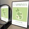 1pc Cartoon Fruit Juice Mojito Aperol Spritz Vintage Poster Self-adhesive Art Waterproof Paper Sticker Wall Decor