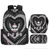 School Bag Student Backpack Cute Girl Lightweight Backpack Large Capacity Three-Piece Backpack