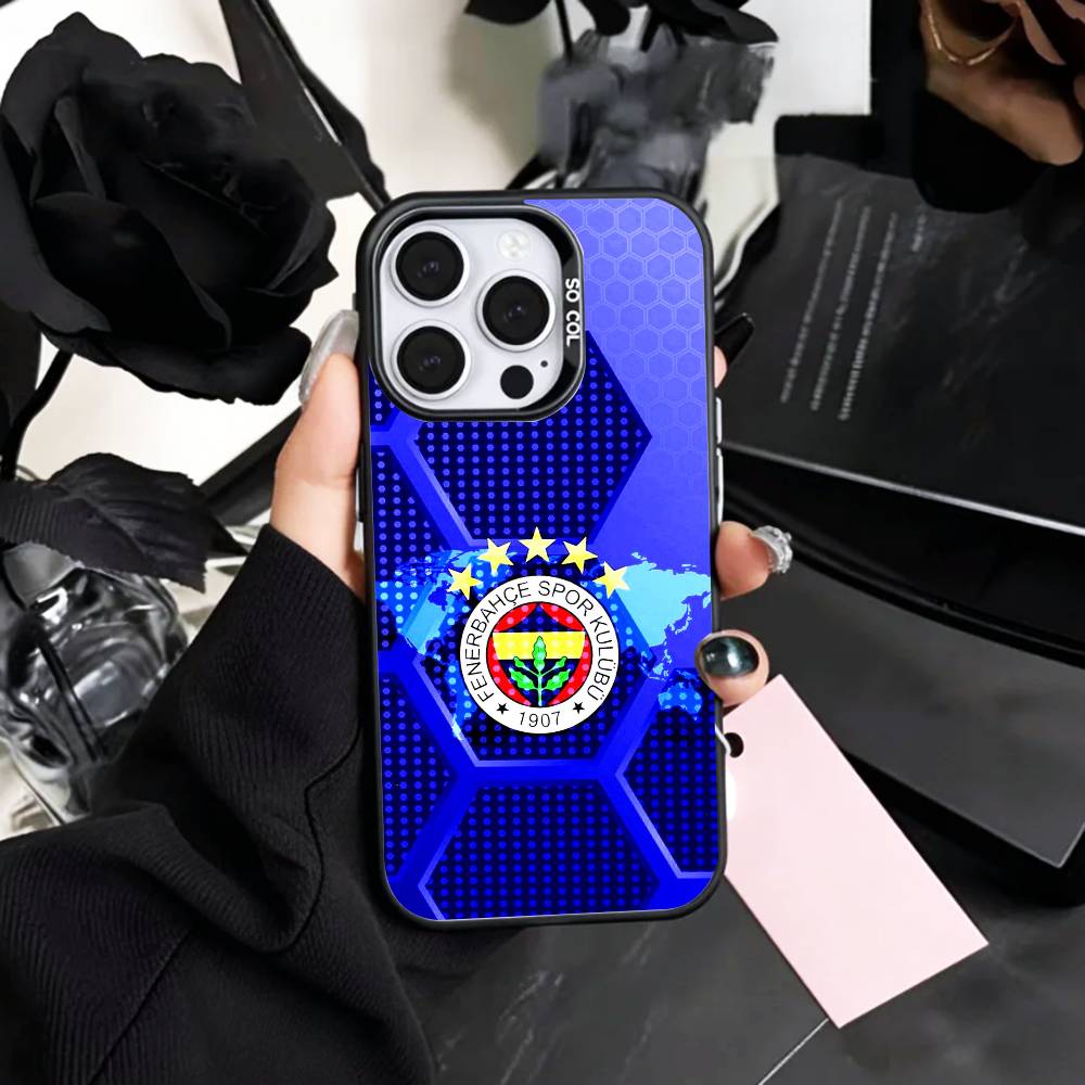

1pc T-Turkey F-Fenerbahce-E COOL Phone Case For iPhone17,16,15,14,13,12,11 Plus,Pro Max Colored Silver Plated Inside Cover iPhone14