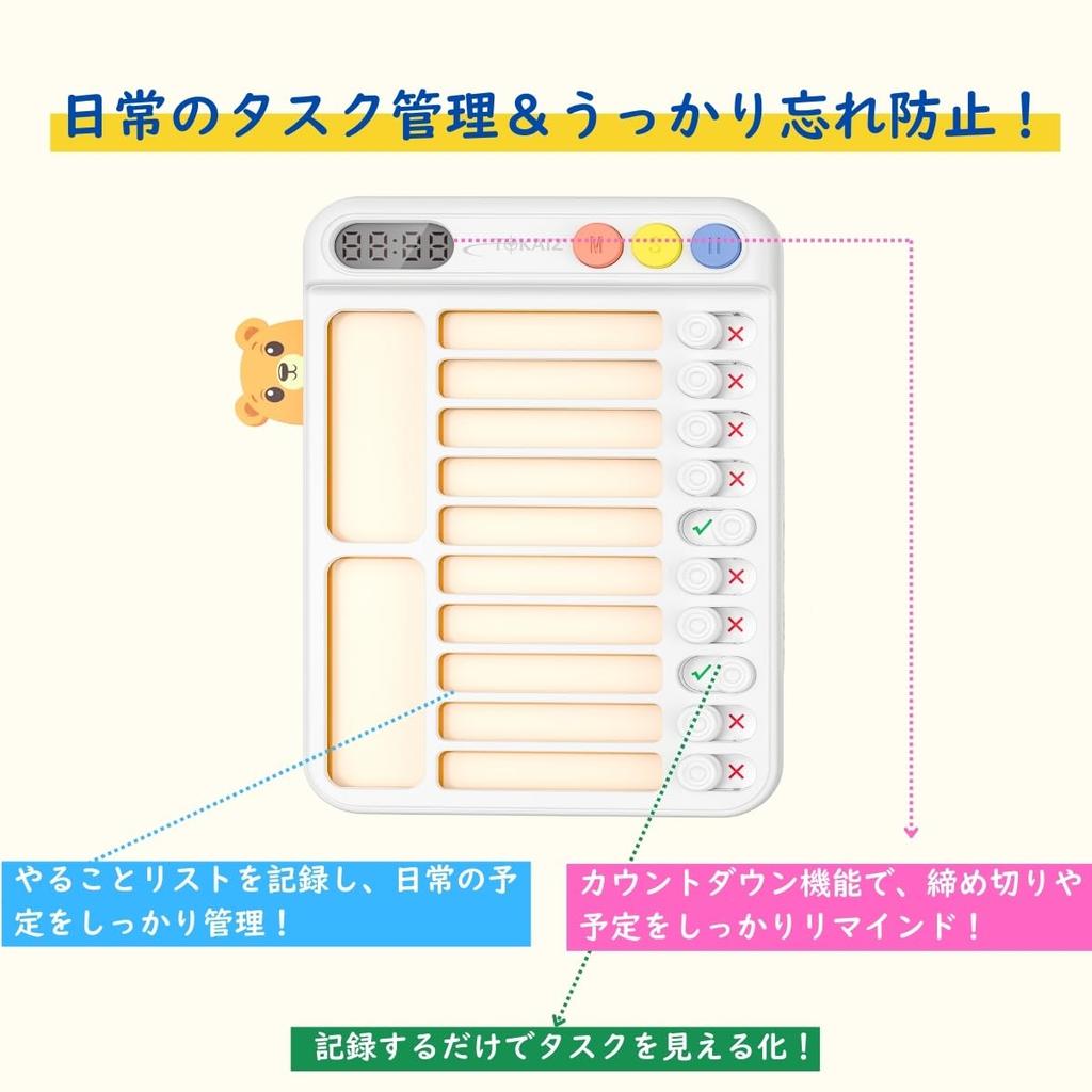 Lista kontrolna TOKAIZ Ulepszona Zapobiega Zapobiega Przegapionemu Blatowi lub Idealna dla Nowego Ucznia Rozwijającego Samokontrolę Zarządzania Szkołą, Model,