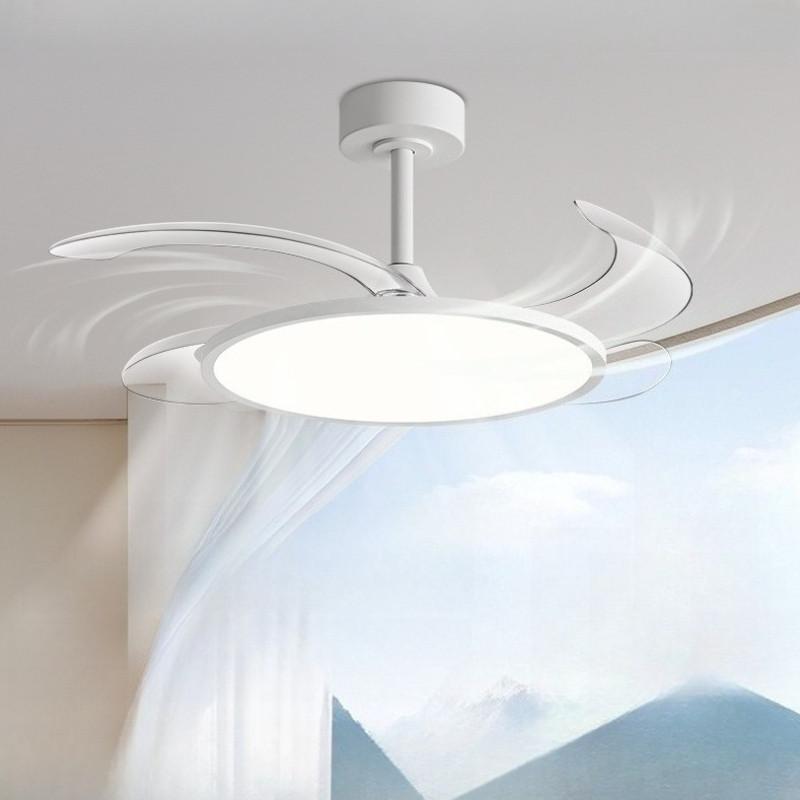 36 Inch/42 Inch Invisible Ceiling Fan Lamp Living Room Bedroom Integrated Electric Fan Light 3-color Dimming Lighting Fan