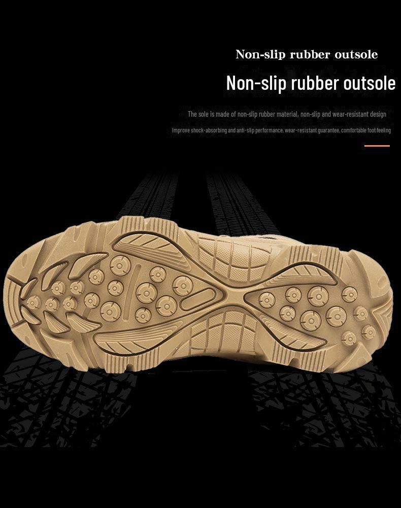 Pánské zimní sametové kotníkové bojové boty – Hřejivé vlnou podšité sněhule pro venkovní a taktické použití