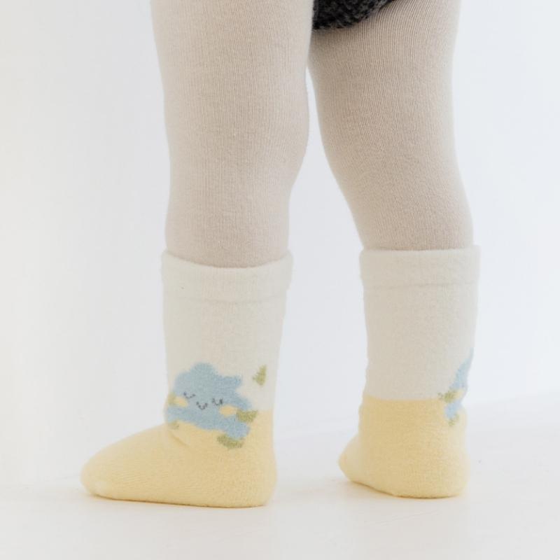 Cute Bear Baby Socks Winter Thicken Warm Baby Boys Girls Middle Tube Socks Toddler Kids Socks